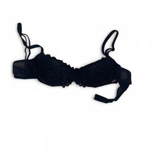 Victoria's Secret Pink Black Lace Push Up Bra